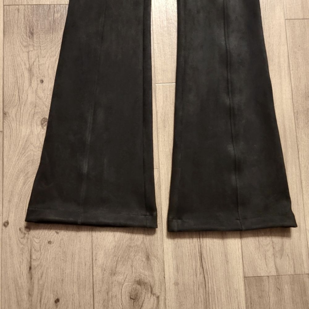 Spanx The Perfect Pants Suede High Rise Flare Pants Black Size S - Picture 5 of 9